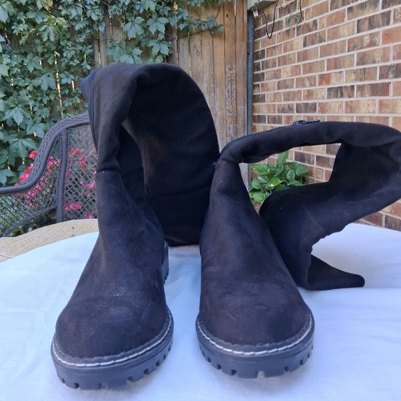 Women's Esprit Black Over the Knee Boots Size 6.5 ECU - Picture 4 of 11